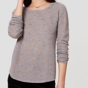 Loft | Gold polka dot sweater L